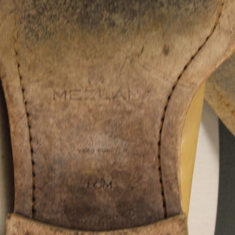 Mezlan Two-Tone Cream & Tan Leather Derby Oxfords - Picture 8 of 11